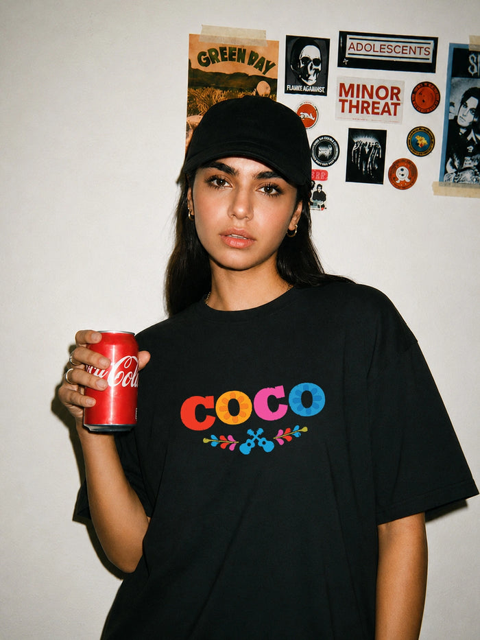 Coco Floral Graphic Oversized T-Shirt