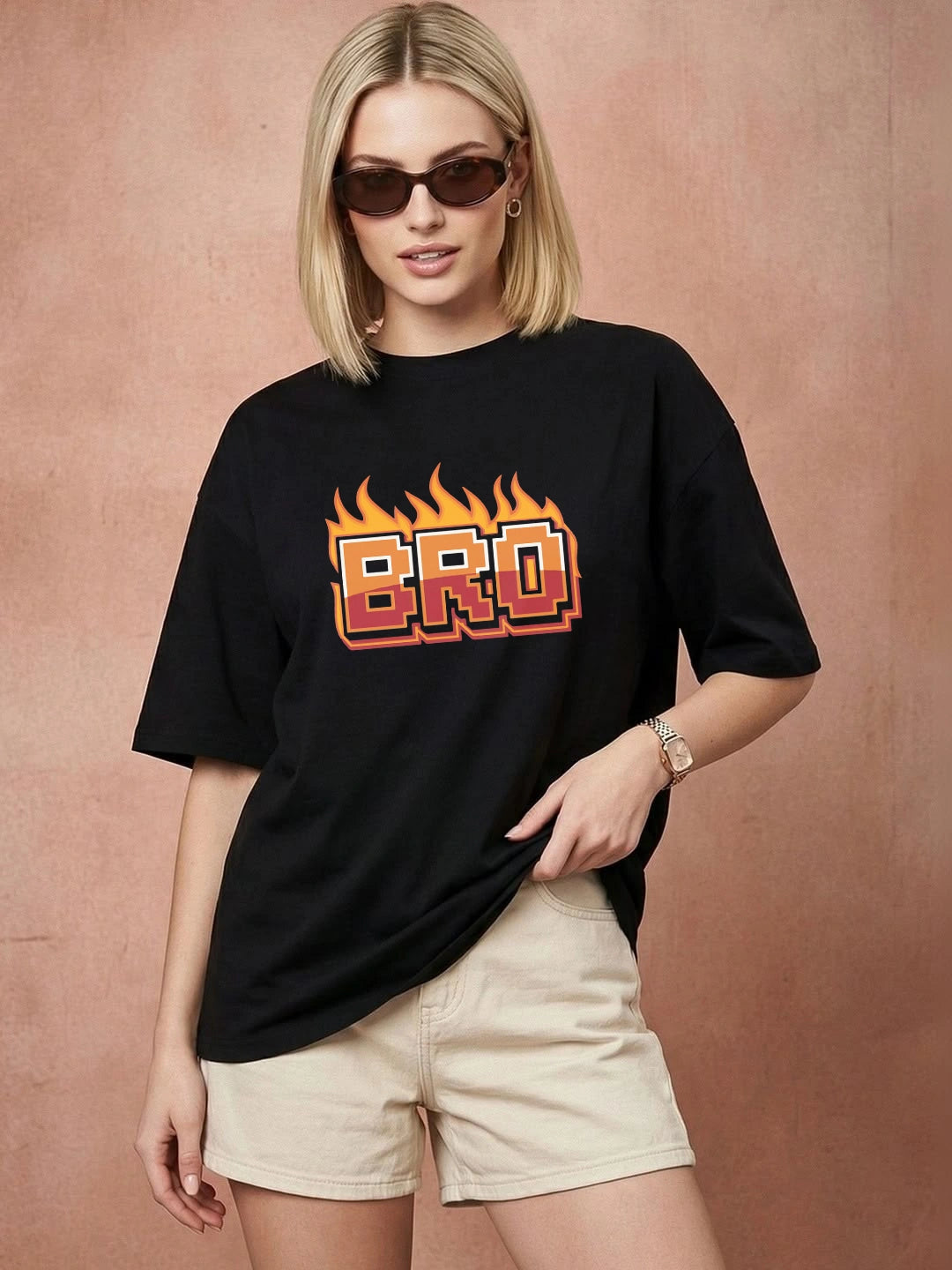 Bro Graphic Oversized T-Shirt