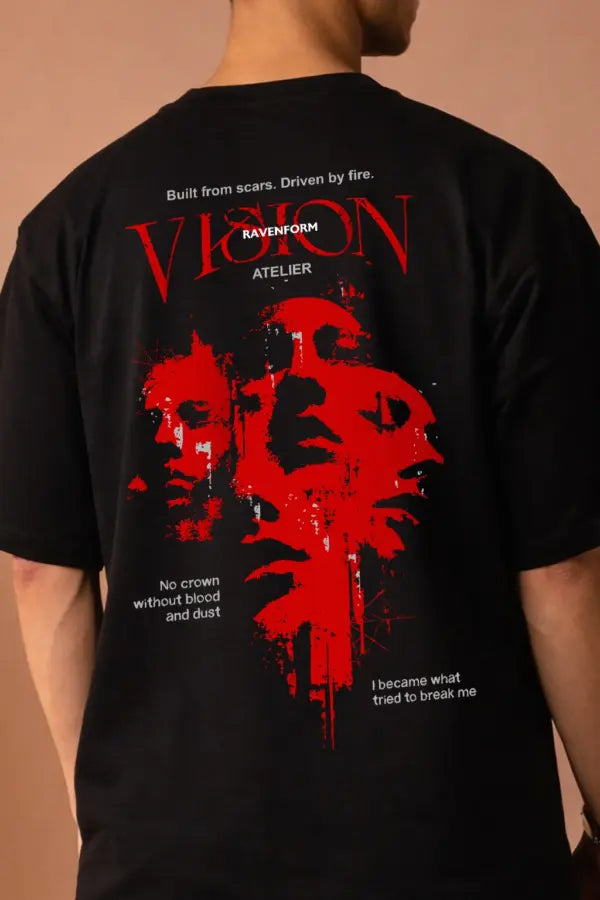 Vision Gothic T-Shirt | High Impact Red Oversized T-Shirt