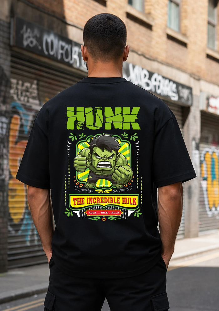 Desi Hulk T-Shirt – Bold & Unique Superhero Oversized T-Shirt
