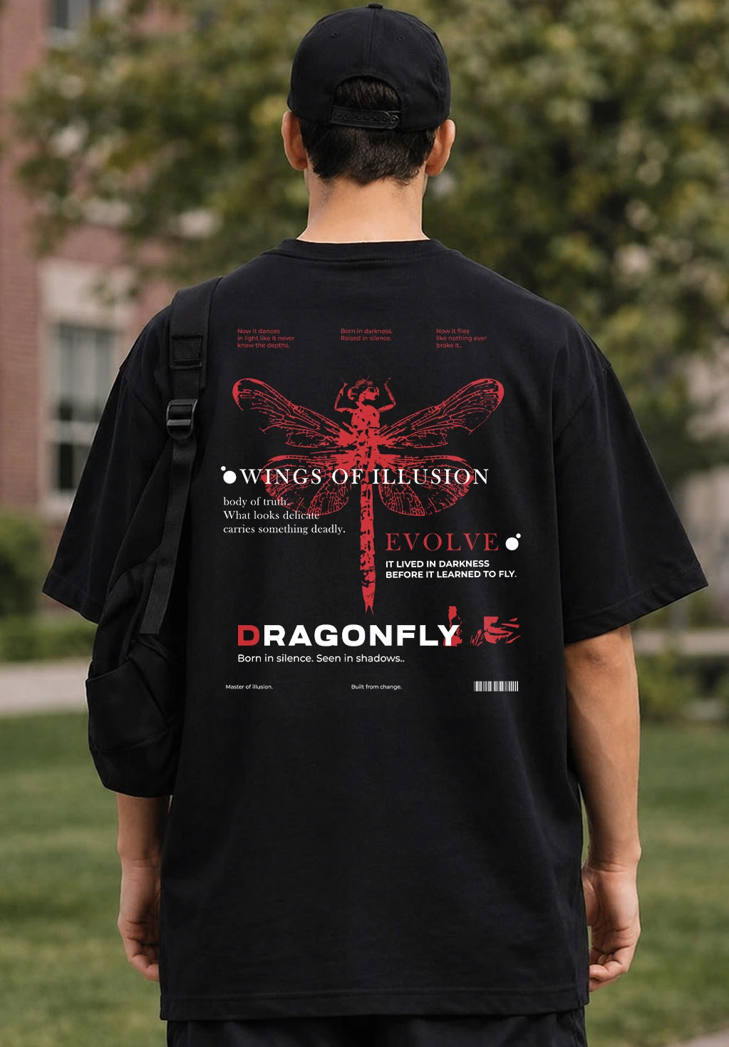 Dragonfly Wings of Illusion Oversized T-Shirt