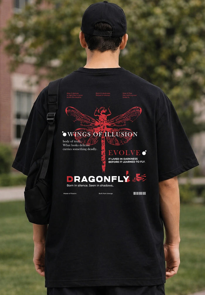Dragonfly Wings of Illusion Oversized T-Shirt