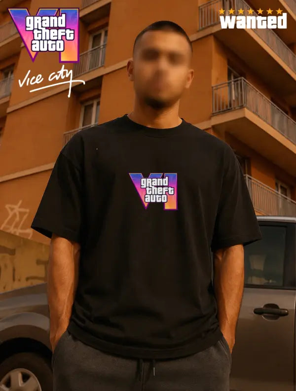 Grand Theft Auto VI GTA 6 Vice City Inspired Oversized T-Shirt