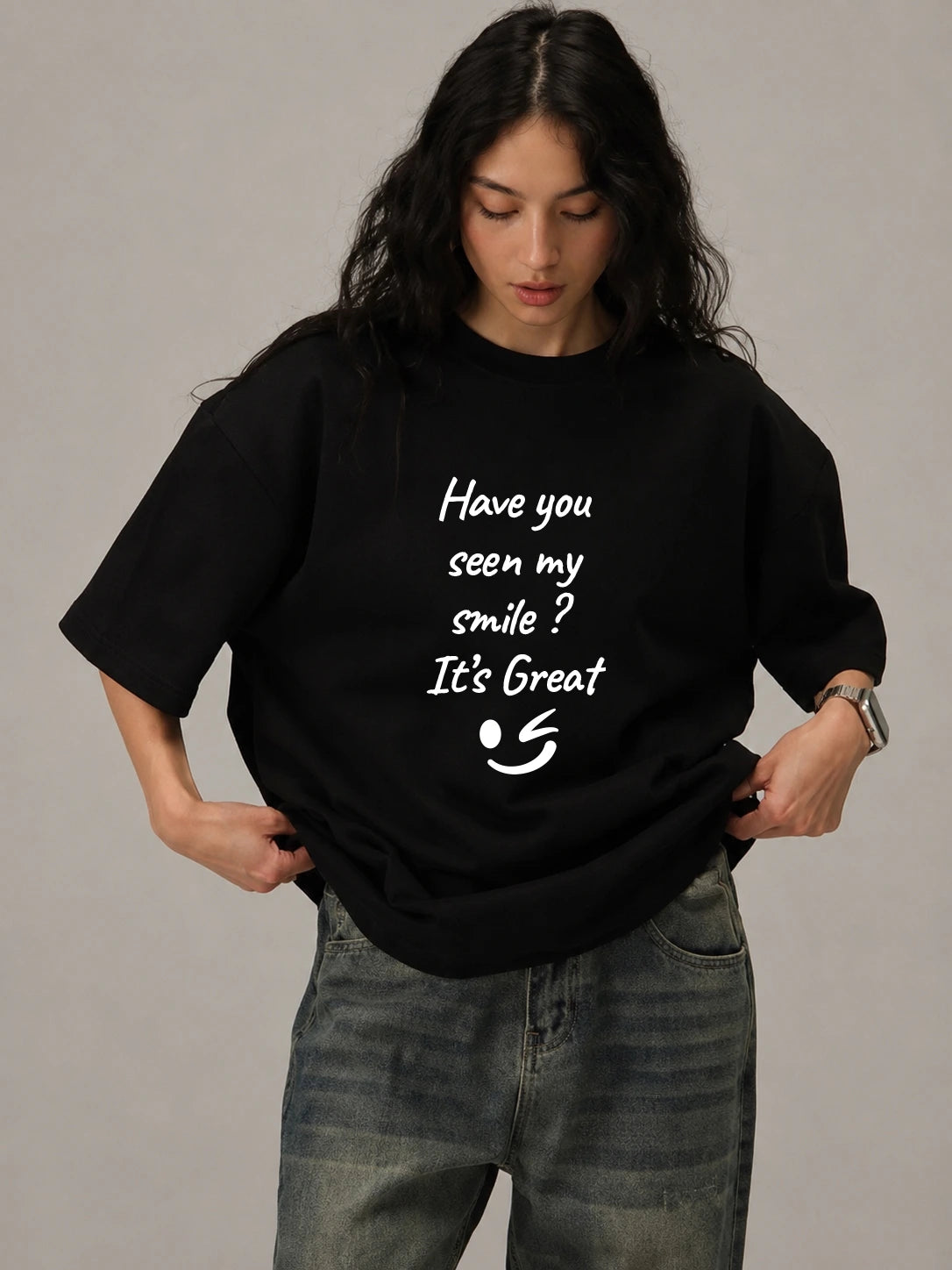 Have You Seen My Smile? Smiley Oversized T-Shirt