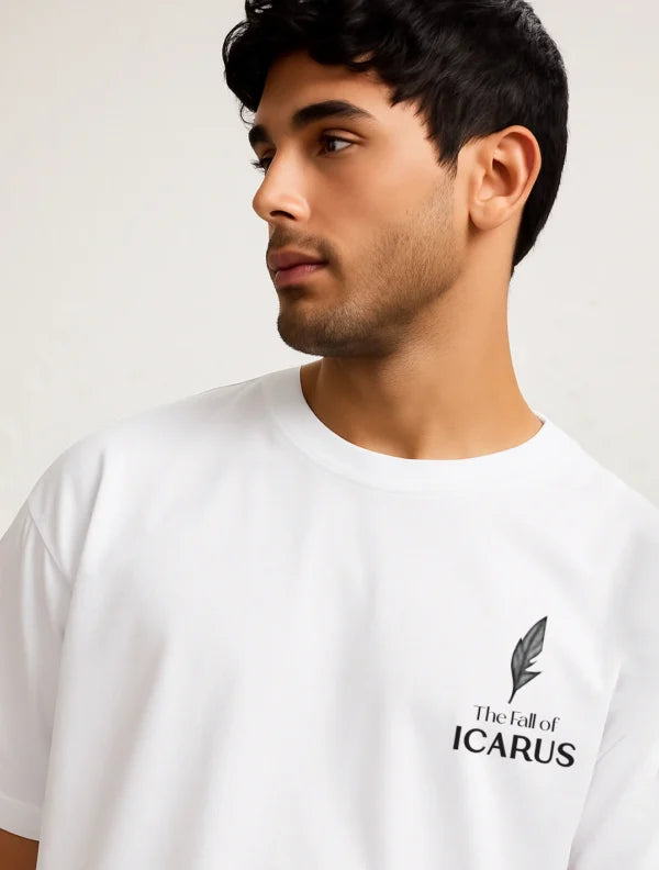 Minimalist Greek Icarus Mythology Oversized T-Shirt