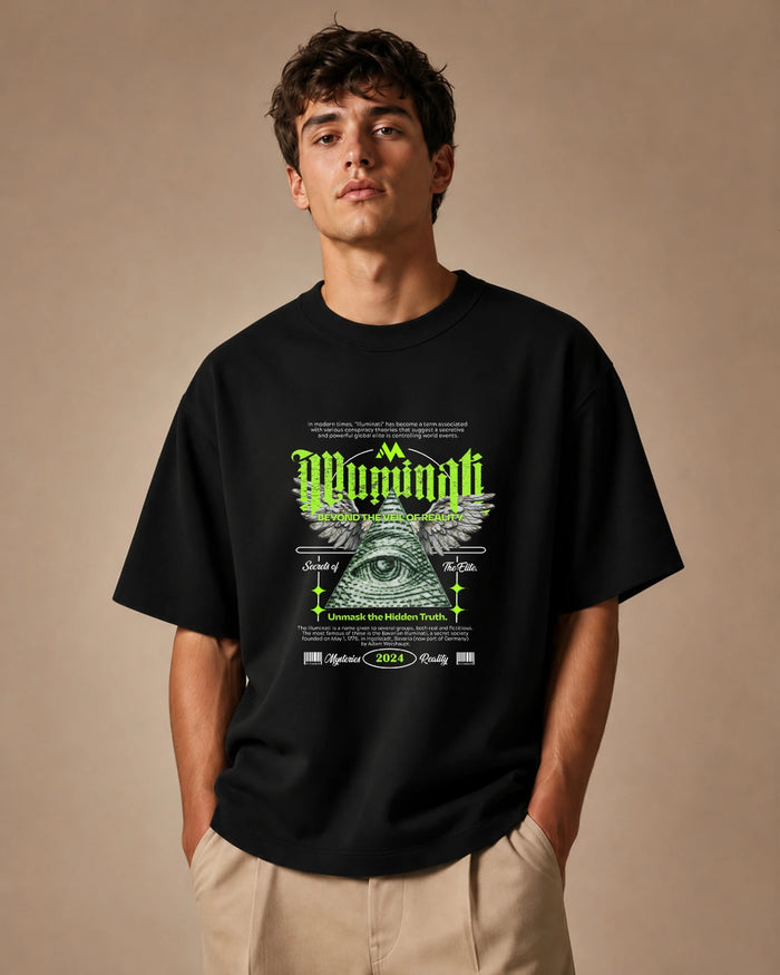 Unmask the Truth | Illuminati Oversized T-Shirt