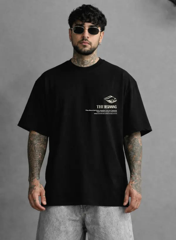 The Beginning Mahabharata Krishna Inspired Indian Mythology Oversized T-Shirt