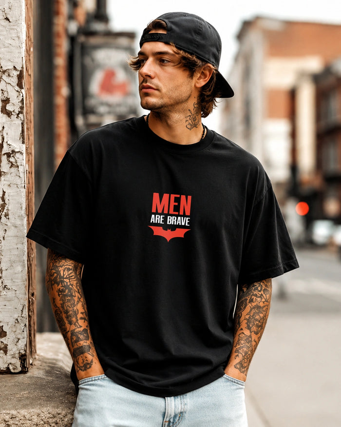 Batman Men Are Brave Oversized T-Shirt