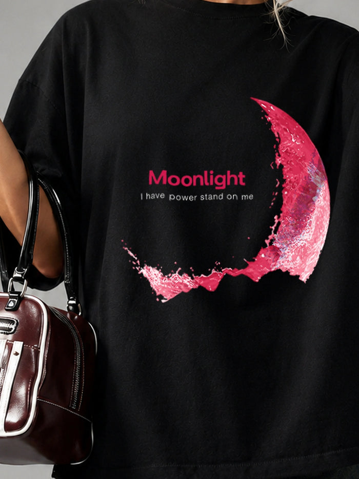 Women’s Moonlight Graphic Oversized T-Shirt