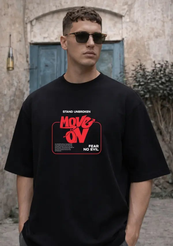 Move On Mentality Fear No Evil Oversized T-Shirt
