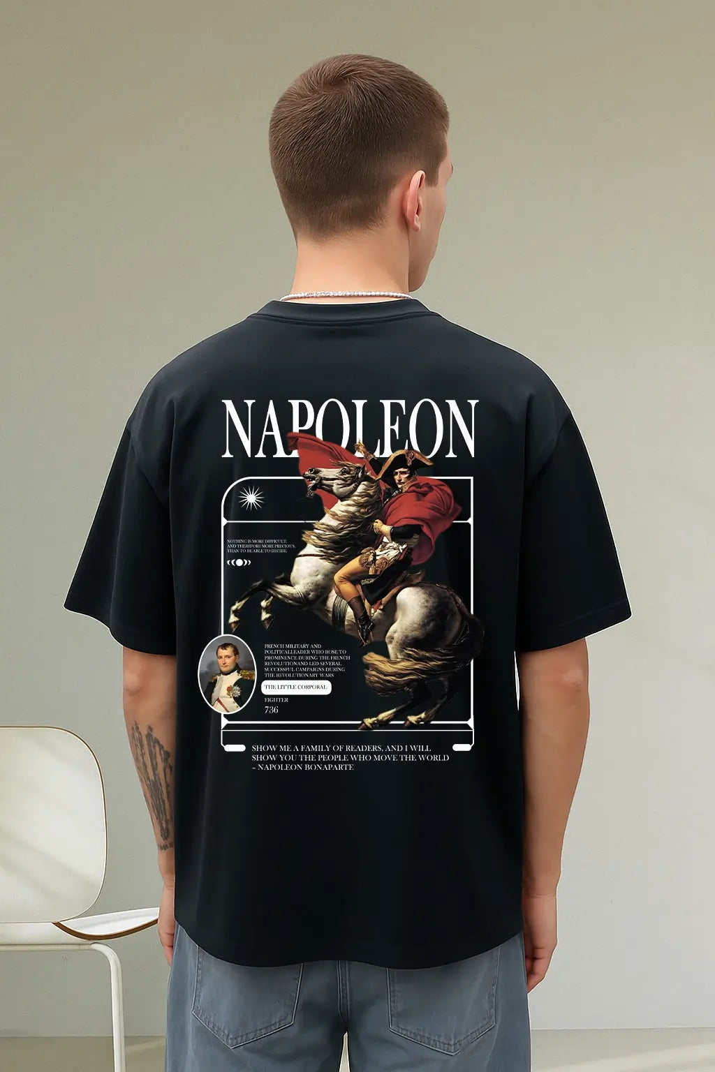 Napoleon Vintage History Oversized Streetwear T-Shirt