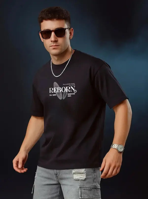 REBORN Streetwear T-Shirt Rise Again in Style Oversized T-Shirt