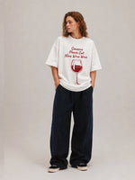 Someone Please Call Nine Wine Wine Oversized T-Shirt