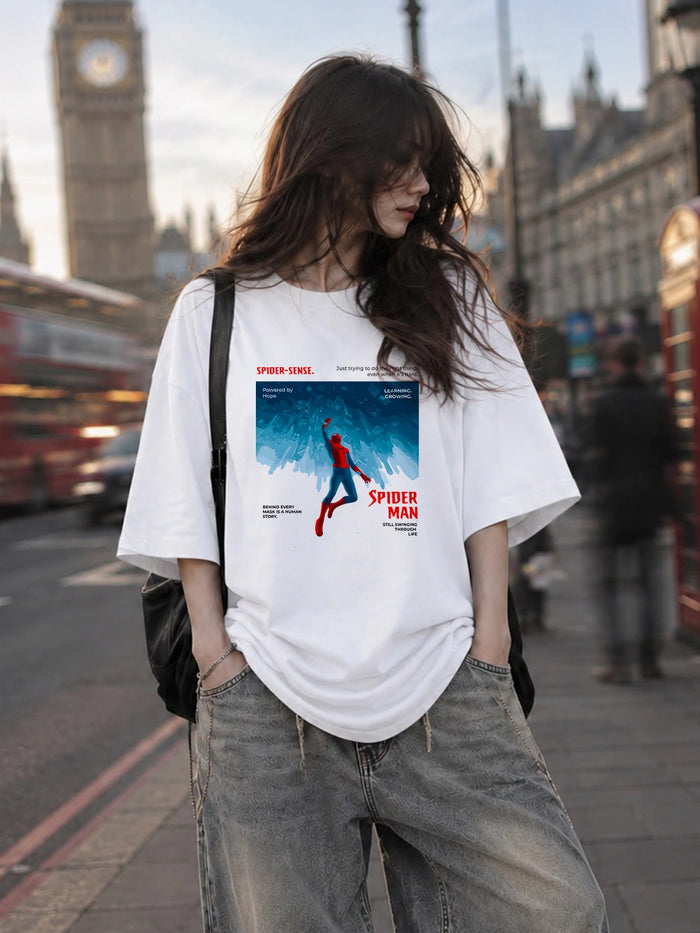 Spider-Man Rebirth to Save the World Female Oversized T-Shirt