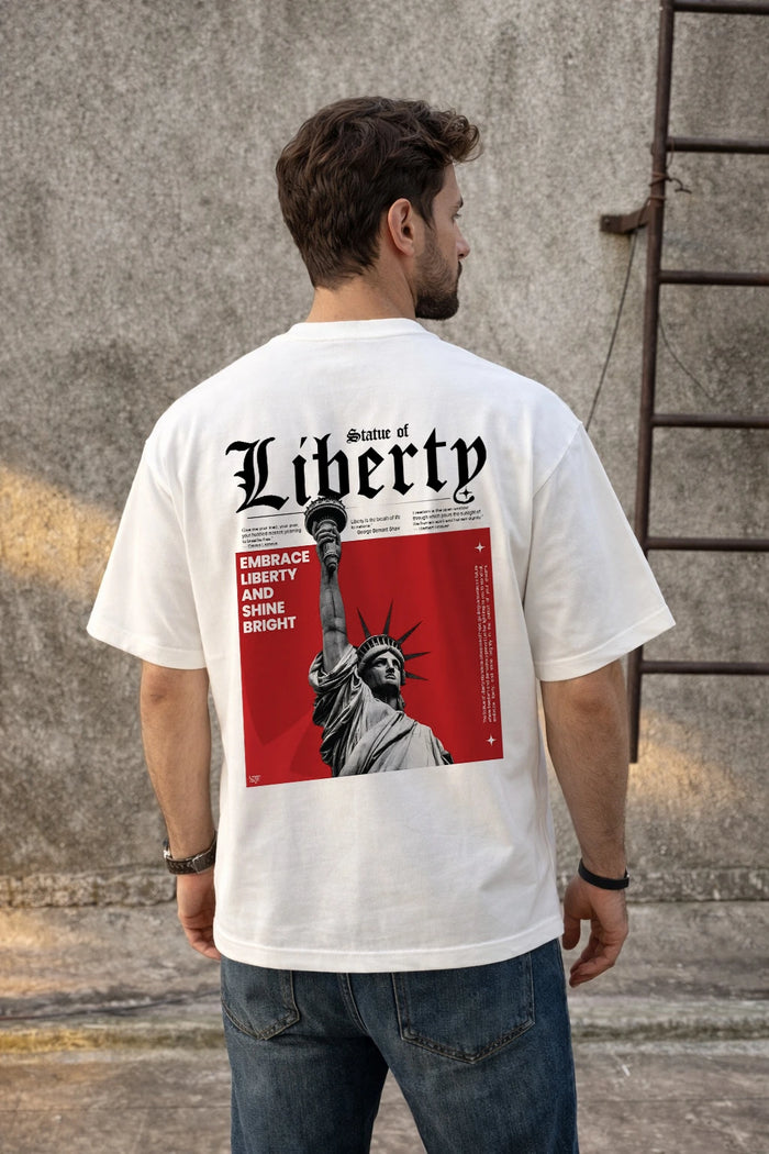Statue of Liberty Freedom Oversized T-Shirt