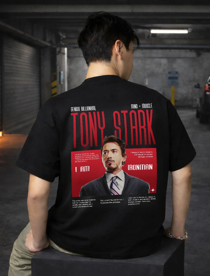 Tony Stark Iron Man Marvel Oversized T-Shirt