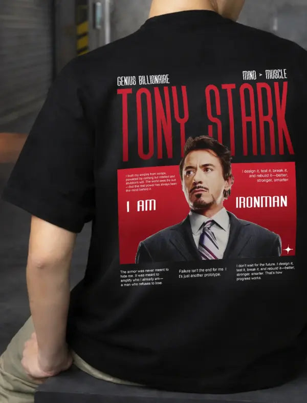 Tony Stark Iron Man Marvel Oversized T-Shirt