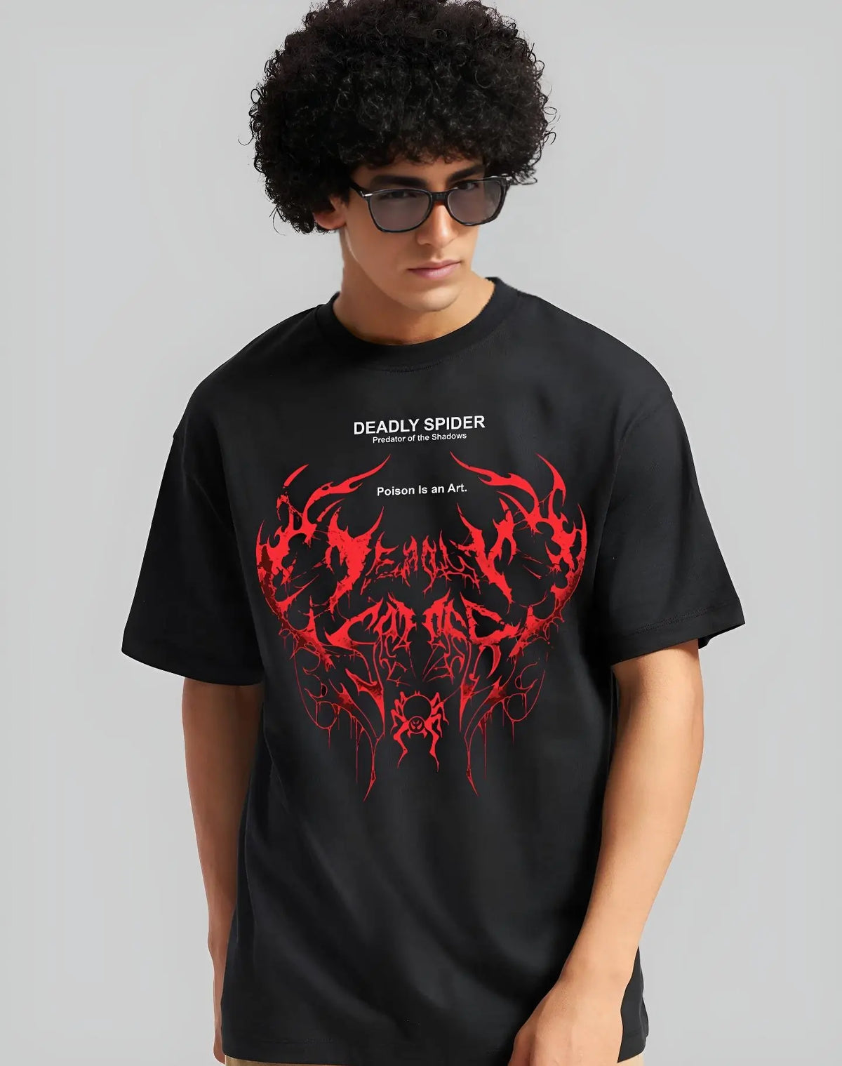Deadly Spider Predator of the Shadows Oversized T-Shirt