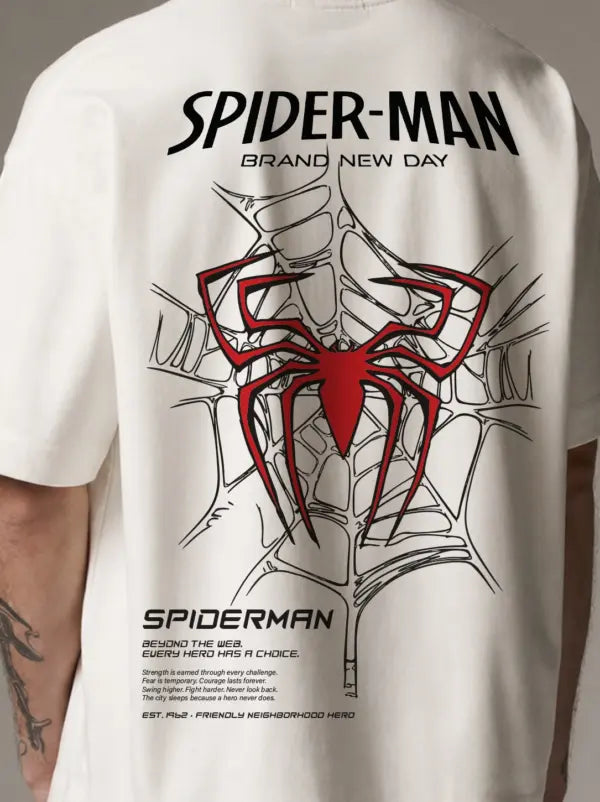 Spider-Man Brand New Day Web Oversized T-Shirt